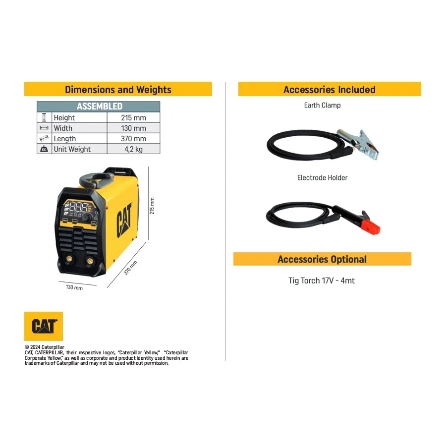 CAT - Saldatrice ad inverter monofase MMA/TIG