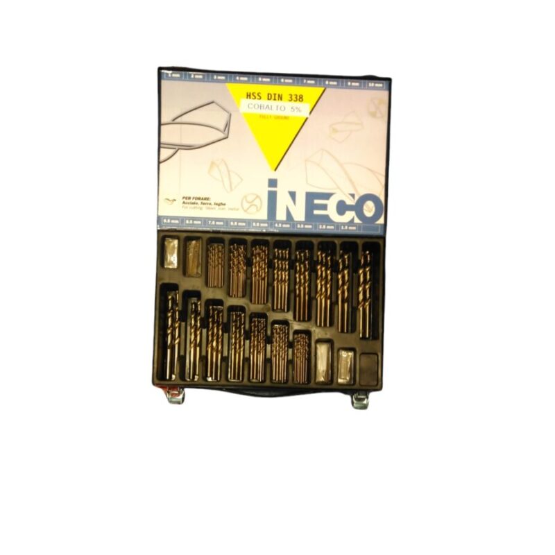 INECO - Valigetta Punte HSS-Co 5% DIN338 120 pezzi