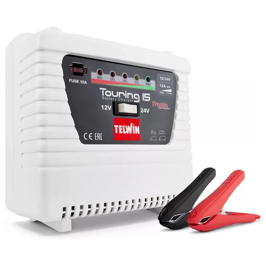TELWIN - Caricabatterie e mantenitore TOURING 15 12/24V