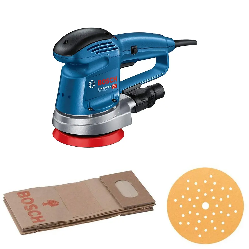 BOSCH - Levigatrice rotorbitale a filo GEX 34-125 340W